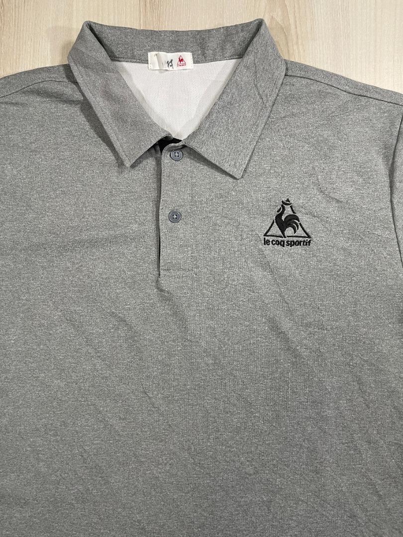 Le Coq Sportif Grey Collar Tee BJ Used Men s Fashion Tops Sets Tshirts Polo Shirts on Carousell
