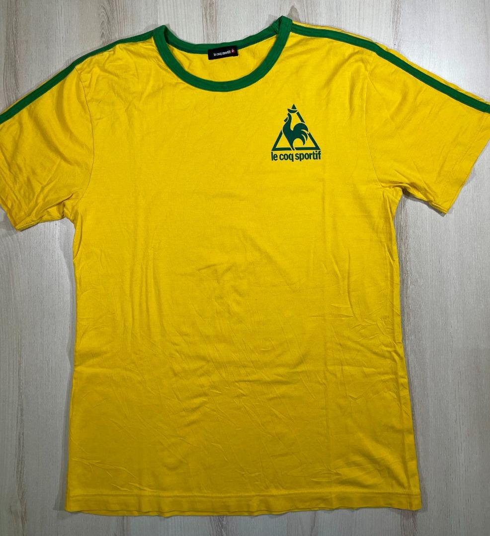 Le Coq Sportif Yellow Tee BJ Used Men s Fashion Tops Sets