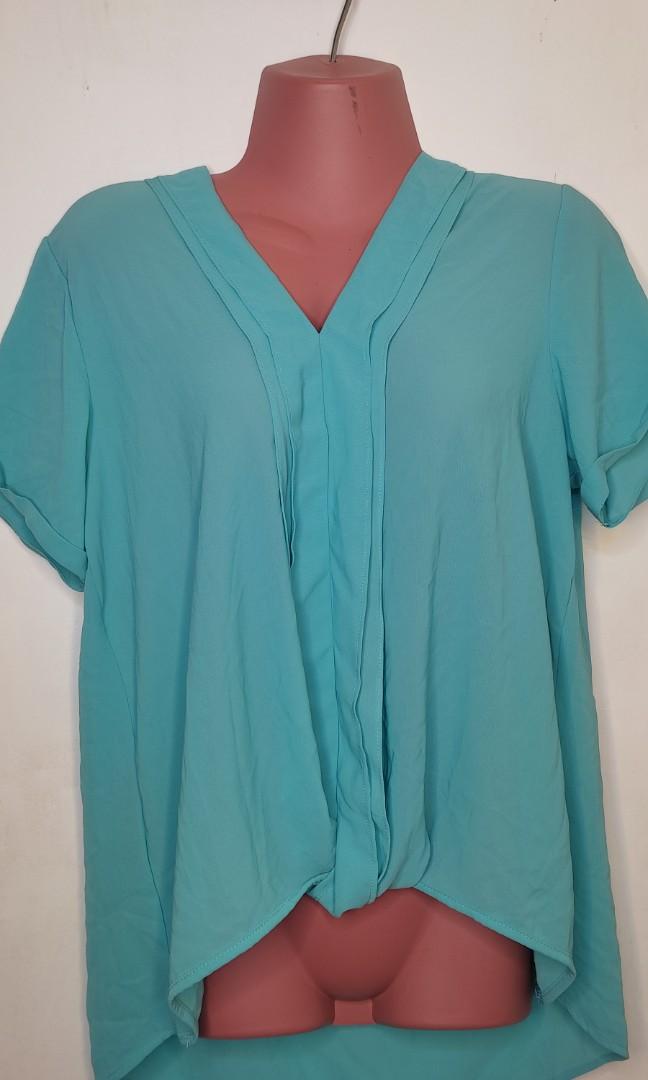 berrybenka lavein scuba long back blouse brown