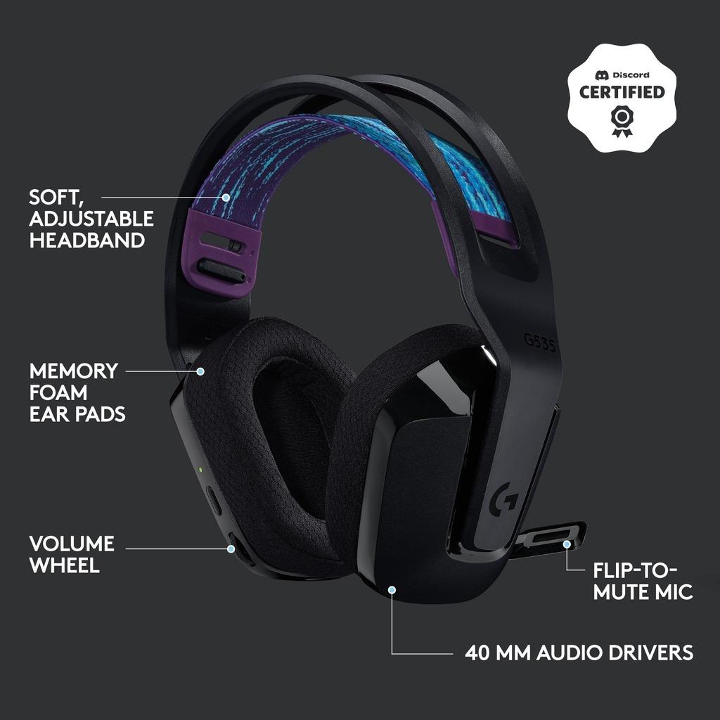 Logitech G535 Lightspeed Wireless Gaming Headset Audio