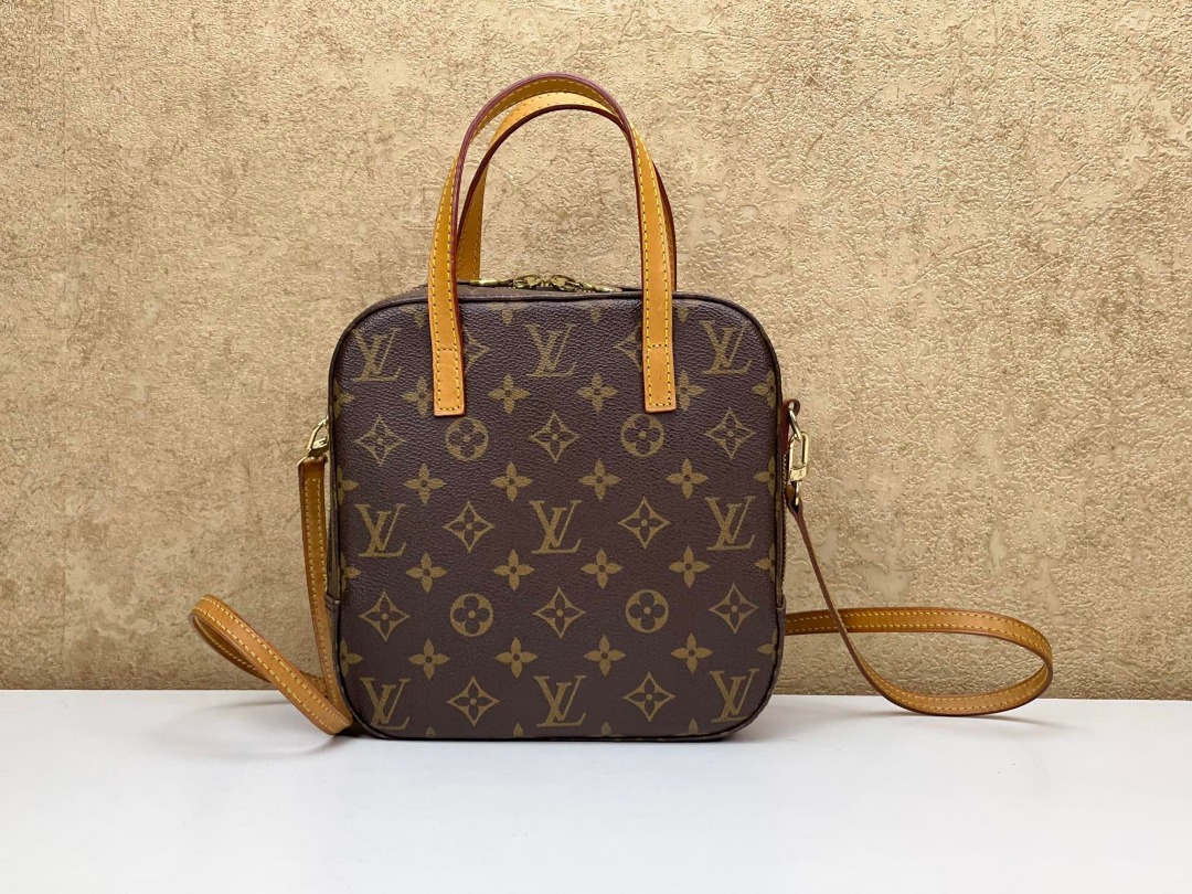 Louis Vuitton Spontini Brown Canvas Shoulder Bag (Pre-Owned)