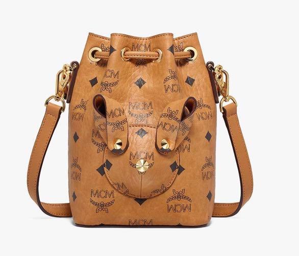 MCM Cognac Visetos Coated Canvas Mini Rabbit Shoulder Bag MCM