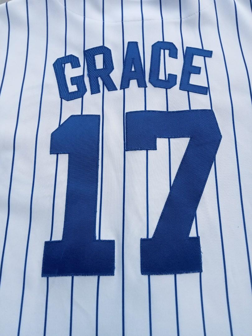 Mark Grace Chicago Cubs Jersey XL Starter #17 Blue Vintage