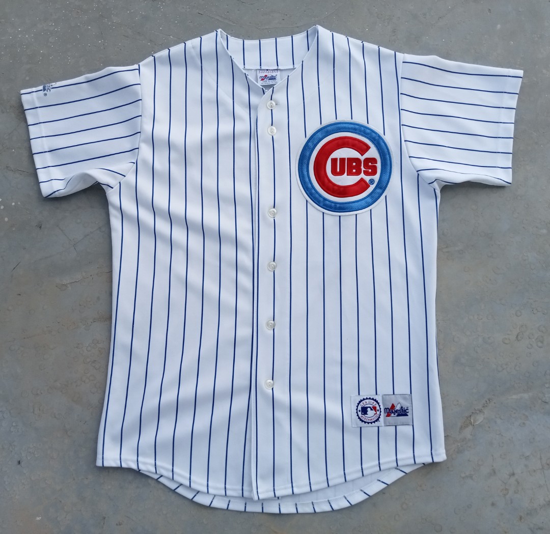 Mark Grace Chicago Cubs Jersey XL Starter #17 Blue Vintage