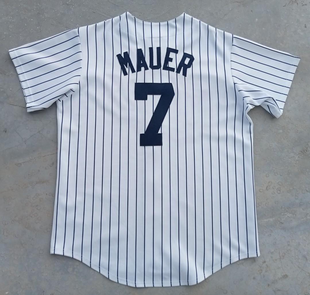 Mauer #7 Minnesota Twins Pinstriped Baseball Jersey