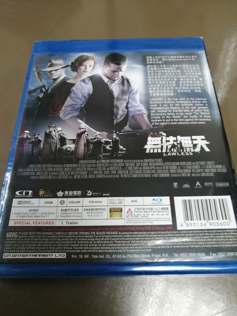 電影Movie無法無天LAWLESS Bluray (中字) 盒破了, 興趣及遊戲, 音樂