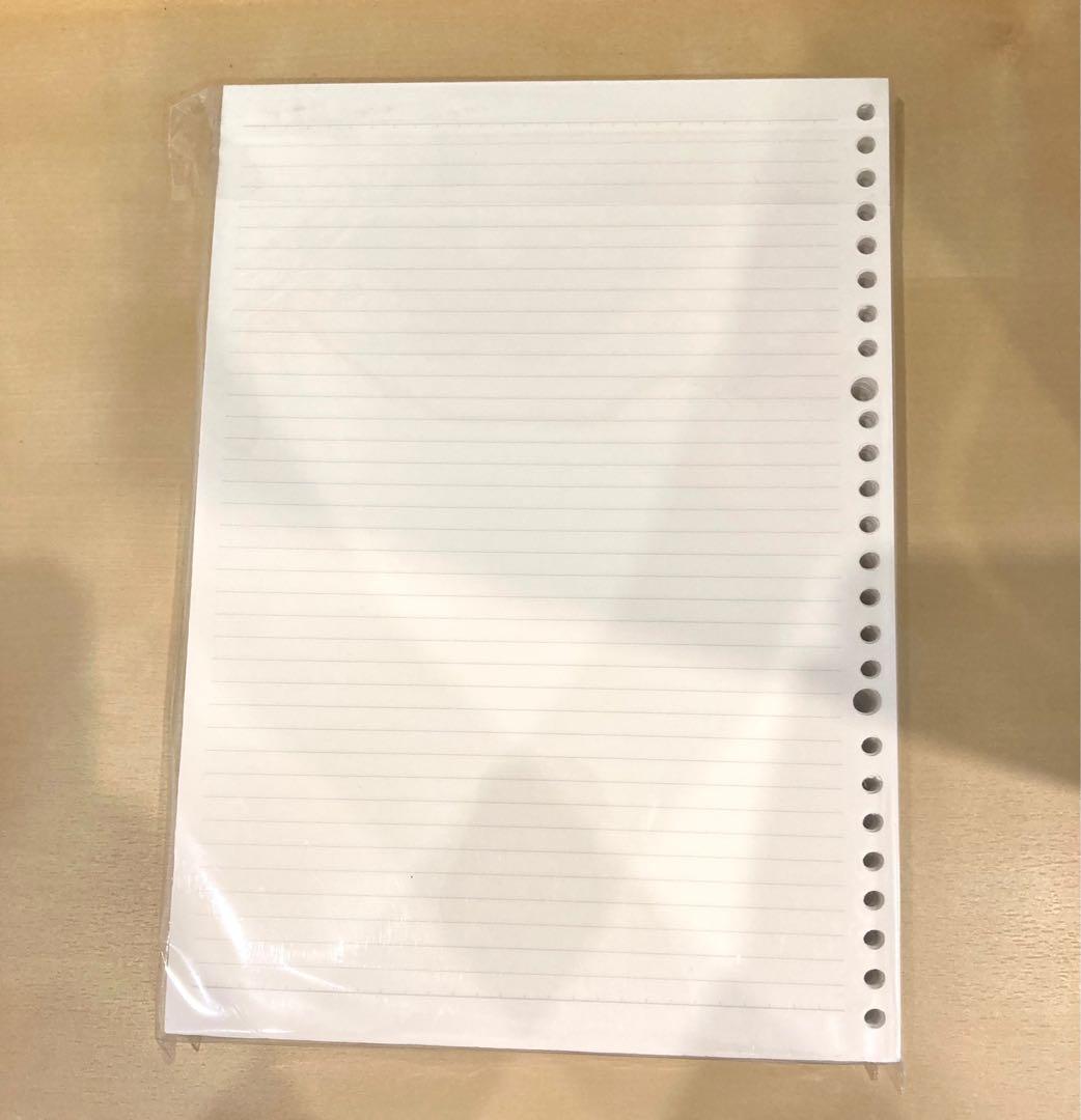 MUJI B5 Binder Paper 200 Sheets 20 Holes, Hobbies & Toys, Stationery