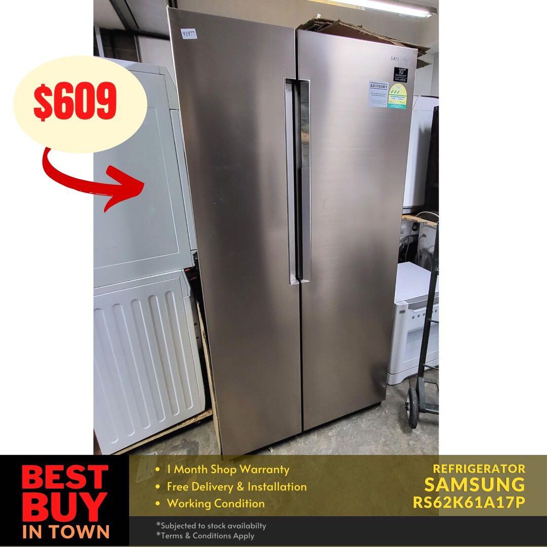 MUST BUY! SAMSUNG 620L Side by Side Door Refrigerator (91977), TV