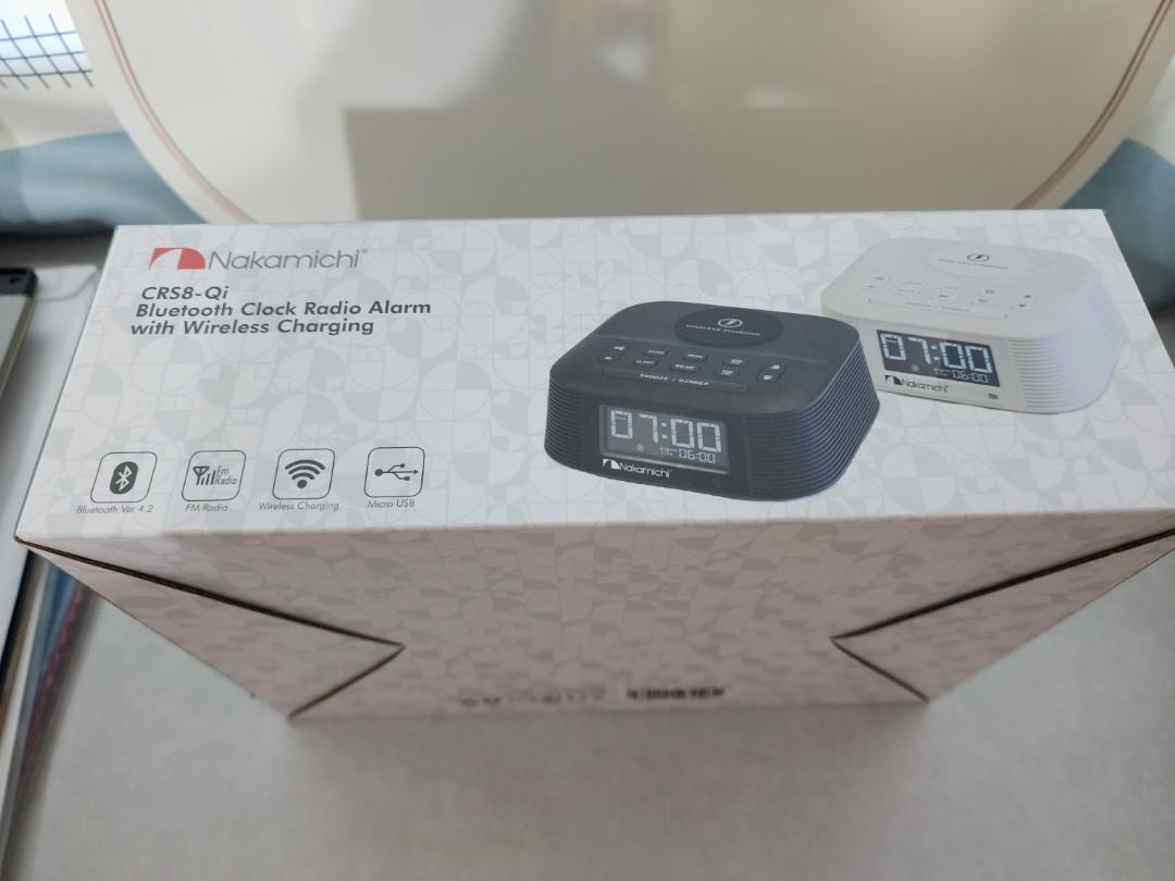 Nakamichi Bluetooth Clock Radio with Wireless Phone Charging, Computers & Tech, Parts