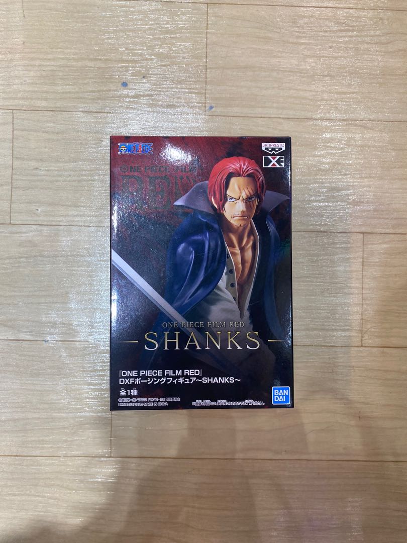 Namco限定版紅髮香克斯Shanks 日版模型Figure DXF Film Red One Piece 海賊王Banpresto  日本????????直送全新, 興趣及遊戲, 玩具 遊戲類- Carousell