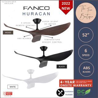 [NEW LAUNCH] 𝑭𝑨𝑵𝑪𝑶 𝑯𝒖𝒓𝒂𝒄𝒂𝒏 - 52" Energy Saving DC Motor Ceiling Fan with Remote Control and Temperature Sensor Control