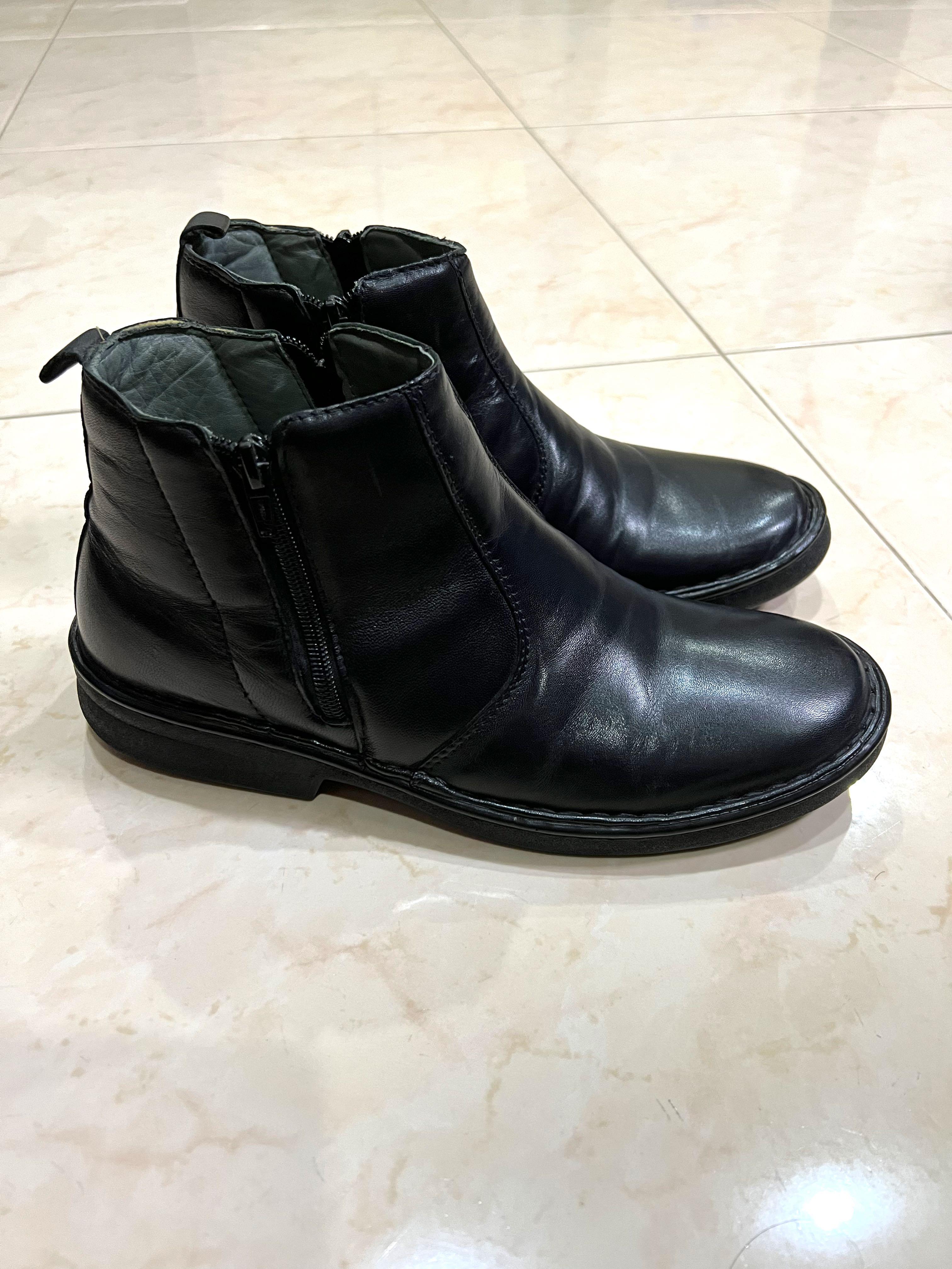 Obermain men black boots Men s Fashion Footwear Boots on Carousell