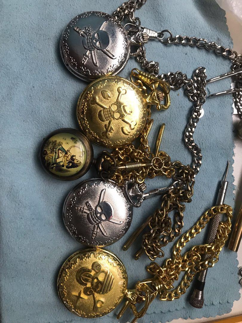 One piece pocket watch (Category: Vintage Collectibles) located in Tanza. Submitted by cloydscollectionshop (Listing ID 1176876164, Image 1). Description: One Piece pocket watch 4pcs available *Chopper already Sold Price:350 each .