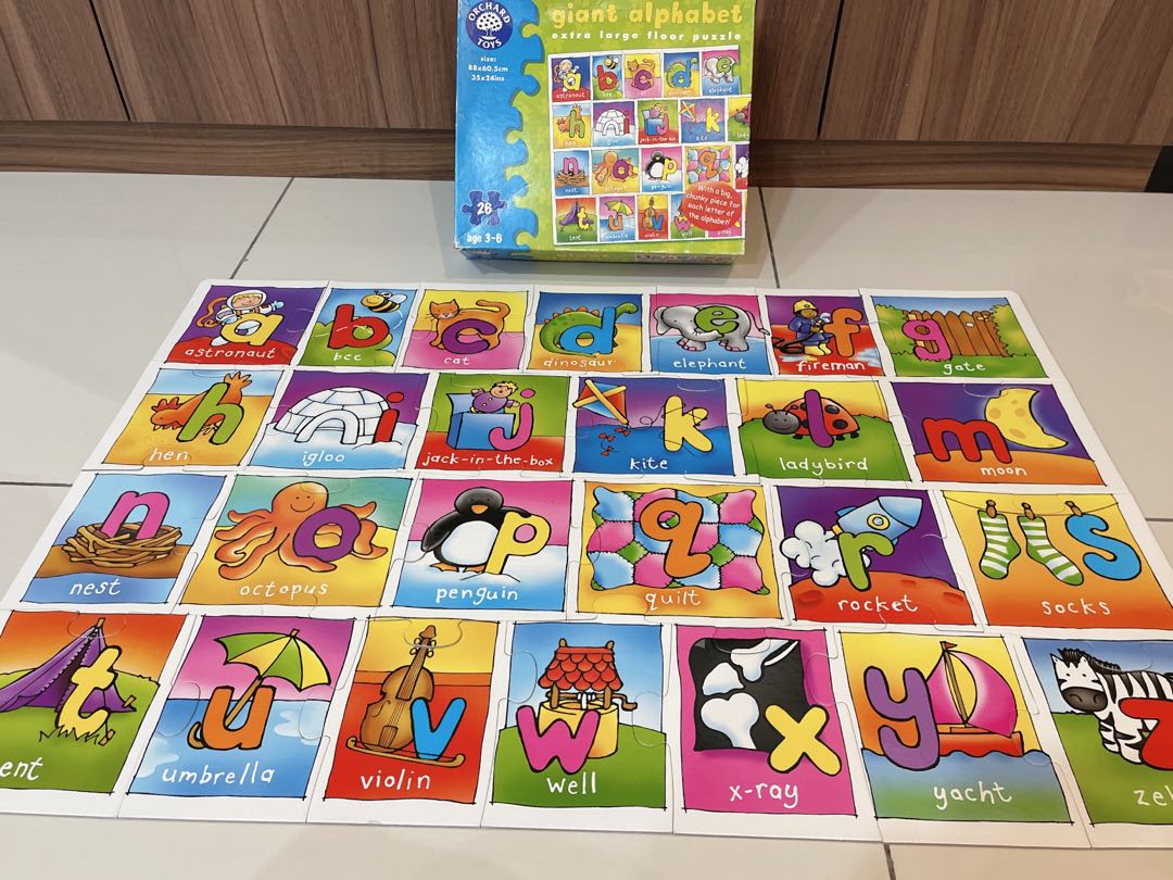 Orchard Toy Giant floor puzzle Small Alphabet, Hobbies & Toys, Toys