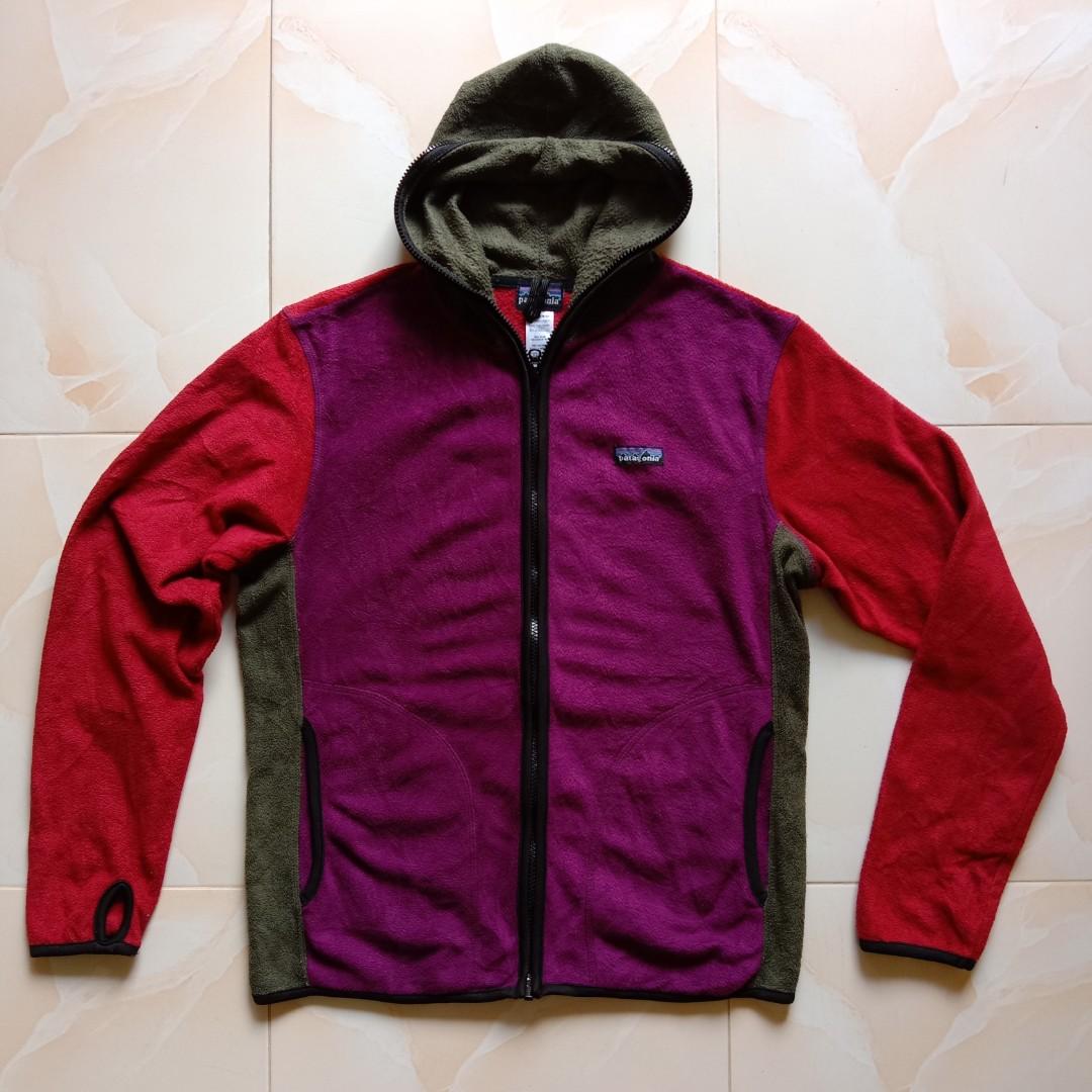 PATAGONIA FLEECE HOODIE MULTICOLOR, Men's Fashion, Coats, Jackets and  Outerwear on Carousell