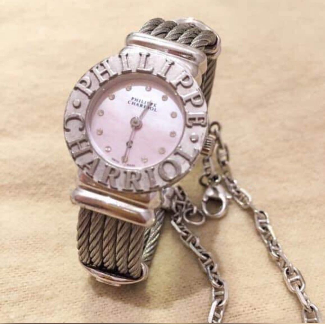 Philippe Charriol Pink Silver St. Tropez Women s Wristwatch 24mm Luxury Watches on Carousell