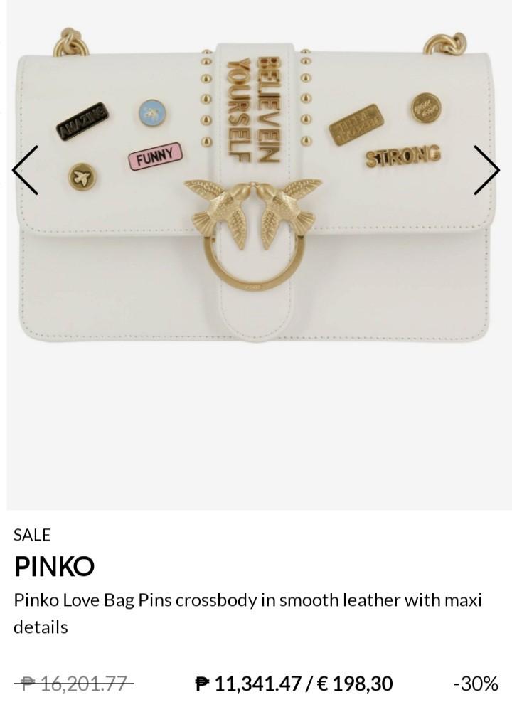 Pinko love bag outlet pins tracolla 2018 white