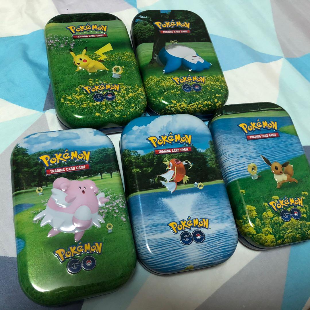 2 sets x 5 tins] Pokemon GO Trading Card Game TCG Mini Tin (with Pikachu  coin), Hobbies & Toys, Toys & Games on Carousell