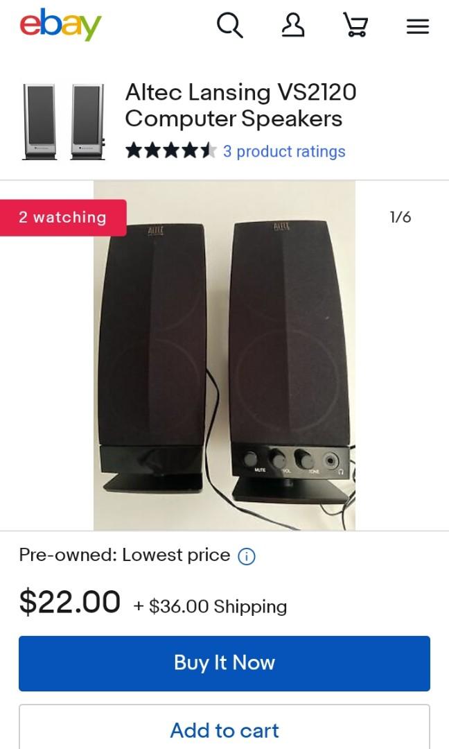 Powerful Bookshelf Speakers Altec Lansing VS2120, Audio, Soundbars, Speakers & Amplifiers on