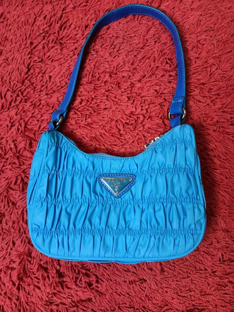 Prada Ruched Nylon, Luxury, Bags & Wallets on Carousell