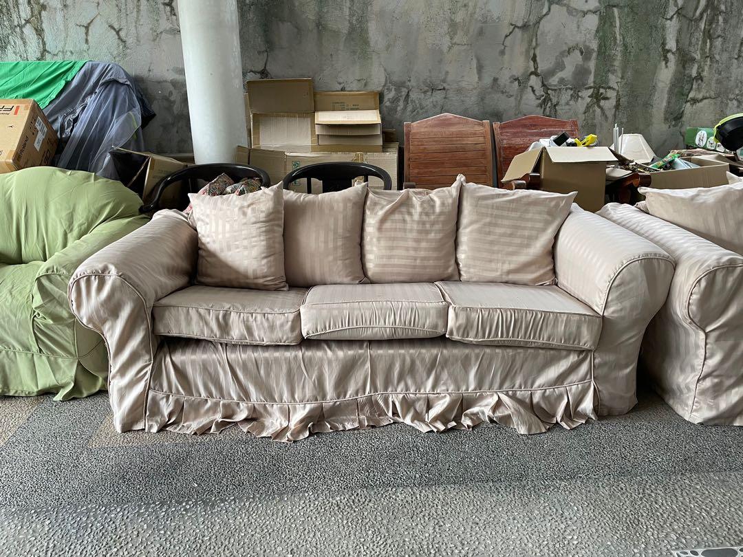 Preloved sofa set (2seater and 3seater), Furniture & Home Living