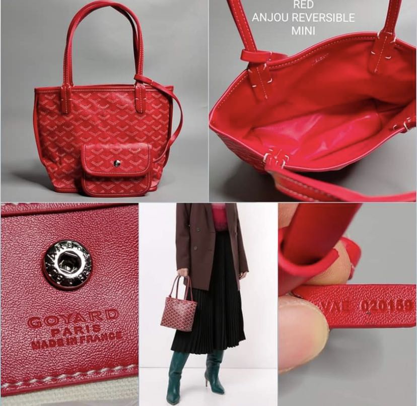 Goyard Anjou mini #goyard #totebag #red, Tote Bag