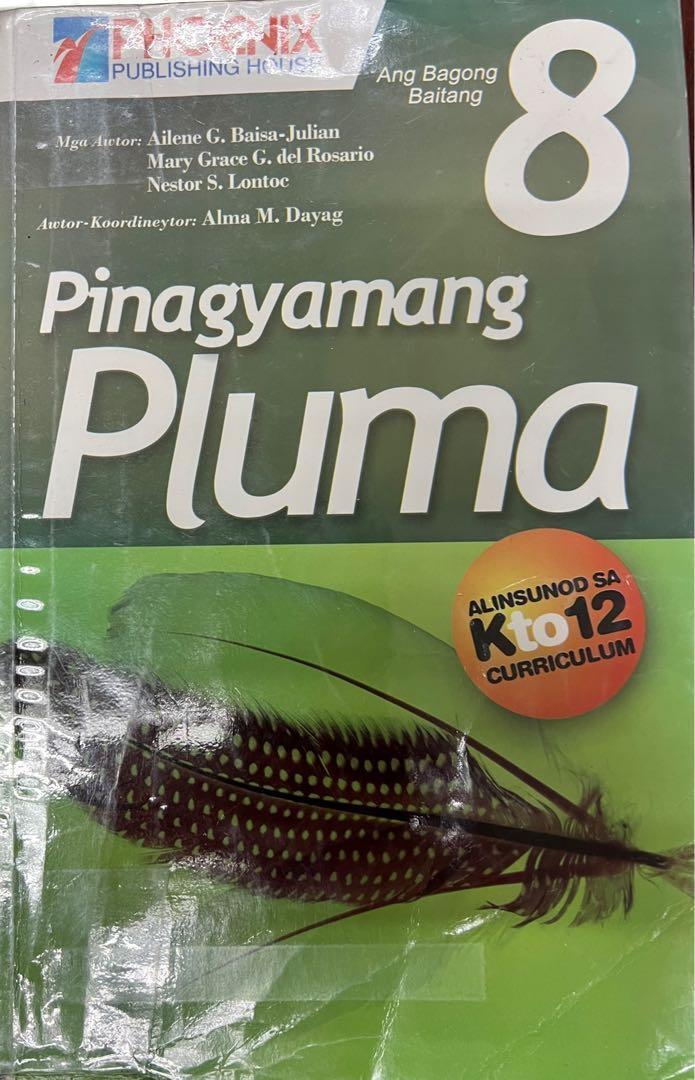 Schoolbooks (Category: Textbooks) located in Makati City. Submitted by monkeykingo (Listing ID 1179168269, Image 3). Description: P 100 each book : 1) Pinagyamang Pluma 8 -Baisa-Julian, Del Rosario, Lontoc 2) Pinagyamang Pluma 10 -Lontoc, Baisa-Julian 3) Garde 11 - Physical Science - Santiago, Silverio 4) Grade 11 - Earth and Life Science -Olivar, Morales-Ramos 5) Establishing Faith.