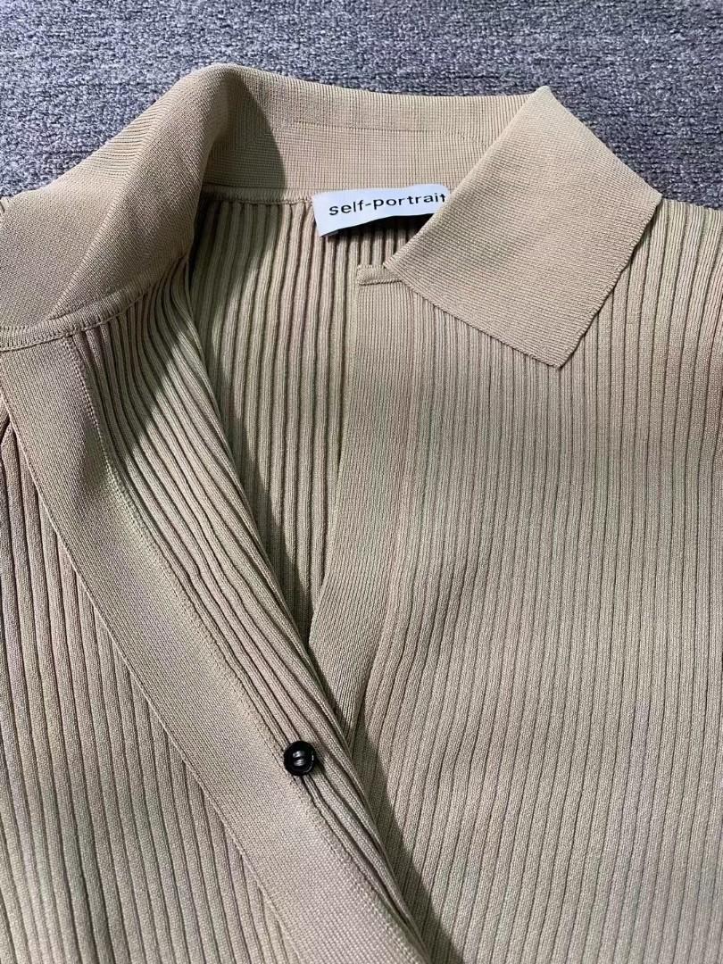 Self Portrait Mushroom Ribbed Knit Dress, Women's Fashion, Dresses & Sets,  Dresses on Carousell