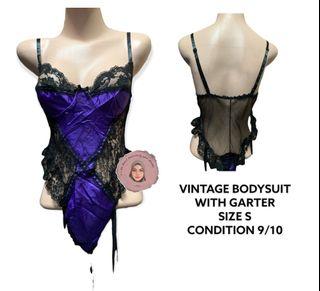 SEXY VINTAGE BODYSUIT WITH GARTER