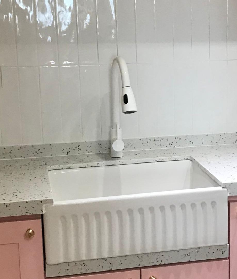 SINK FAUCET 304 STAINLESS STEEL PULL OUT SPRAY (WHITE ...