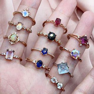 <Special clearance> Crystal Rings (S925)