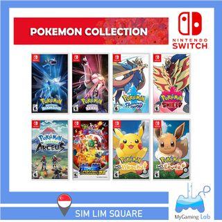 [Special Promotion] Nintendo Switch Pokemon Games Collection (Arceus / Sword / Shield / Diamond / Pikachu / Eevee)