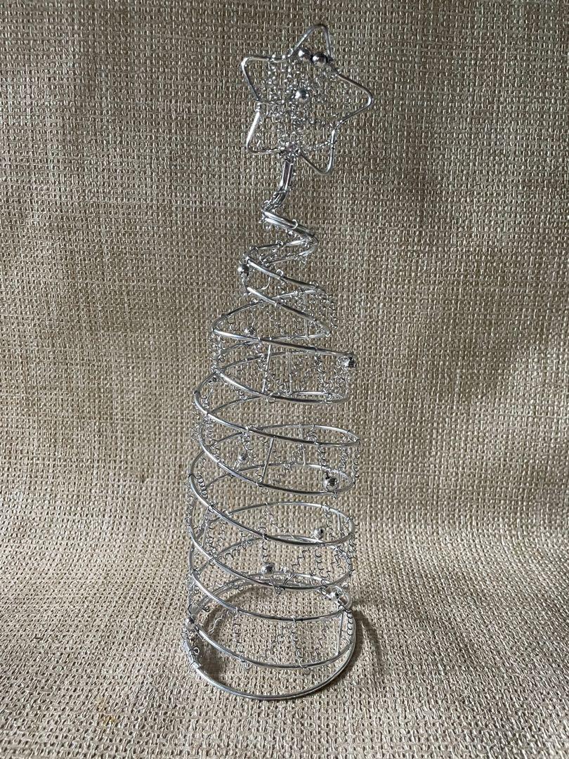 Spiral Silver Christmas Tree Topper UK, Furniture & Home Living, Home