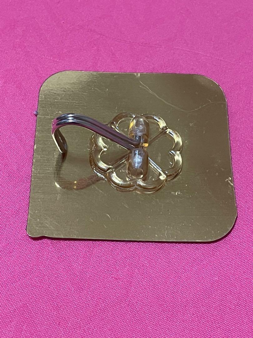 STICK ON WALL PLASTIC HOOK (paste on wall, no nails! No damage