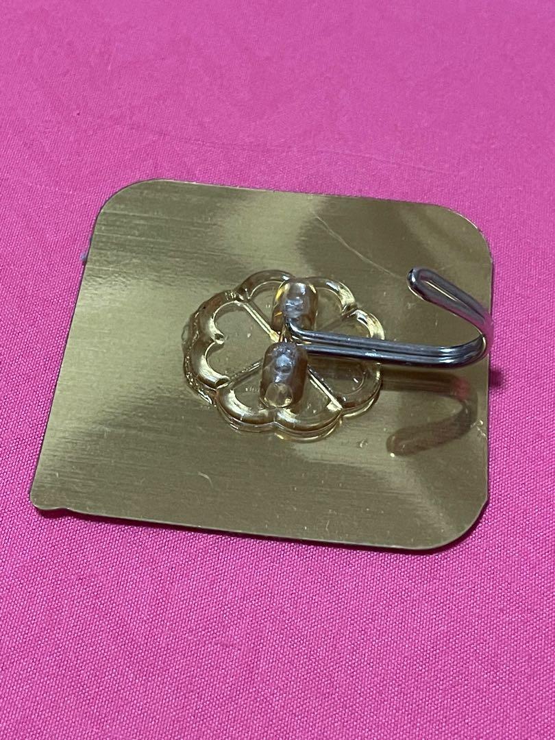 STICK ON WALL PLASTIC HOOK (paste on wall, no nails! No damage