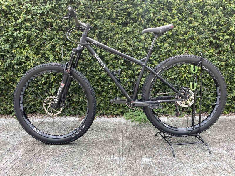 Surly Krampus Medium For Sale (Category: Bicycles) located in Quezon City. Submitted by mixedberries.ph (Listing ID 1179132138, Image 1). Description: Specs: rockshox yari 29+ Plus stock rigid fork surly clarks rotor 180mm chris king headset renthal fatbar pro stem KS eten dropper external xt rd dt swiss rear hub Plus microspline free hub body for 12 speed cassette hope front hub p45 realm rims sram 9 speed 11-32 cogs surly dirt wizard 29x3.0 Deo