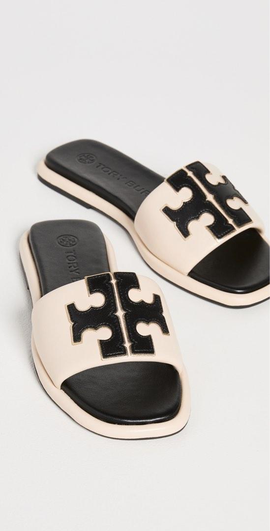 Tory Burch Double T Sport Slides, Men's Fashion, Footwear, Flipflops and  Slides on Carousell