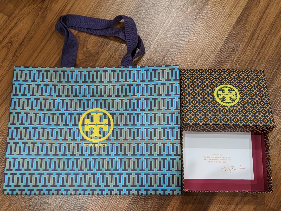 Tory Burch Paper Bag + Box (for wallet), Luxury, Bags & Wallets on Carousell