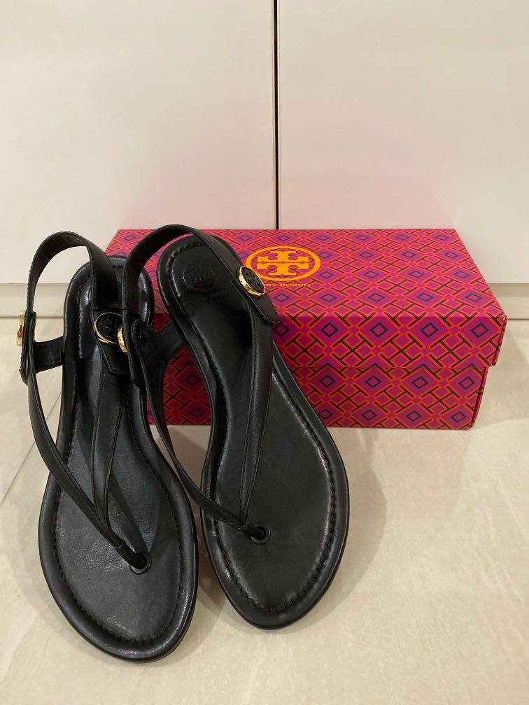 all black tory burch sandals