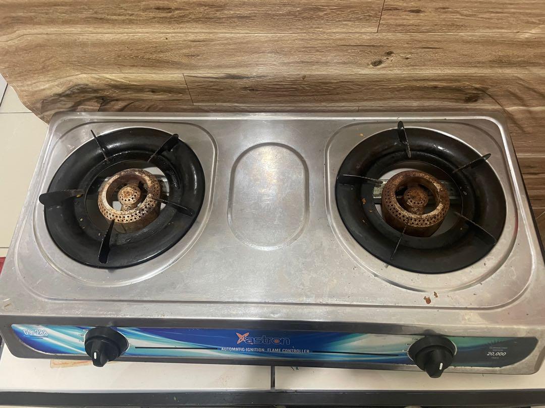 Twin gas cooker with the gas cylinder, TV & Home Appliances, Kitchen Appliances, Cookers on