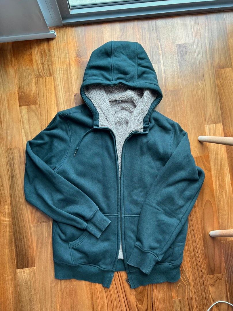 Uniqlo Dark Forest Green Unisex Thick Jacket Size L UK12 UK14 UK16