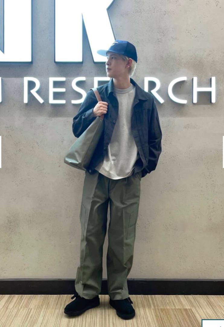 日本正貨URBAN RESEARCH 横濱帆布鞄YHC Bucket Carry Bag 白色皮帶單肩