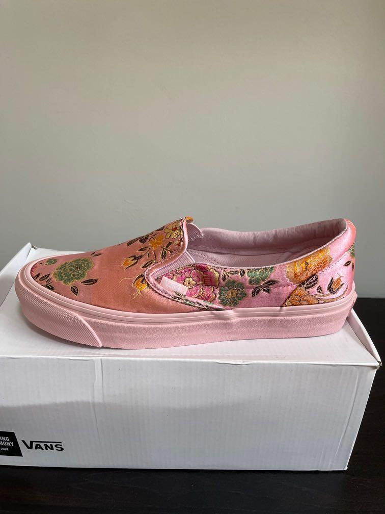 Pink silk vans sale