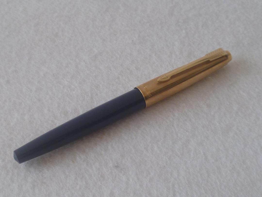 Vintage ! Authentic Parker Lady Junior Gold Nib Blue Fountain Pen ...