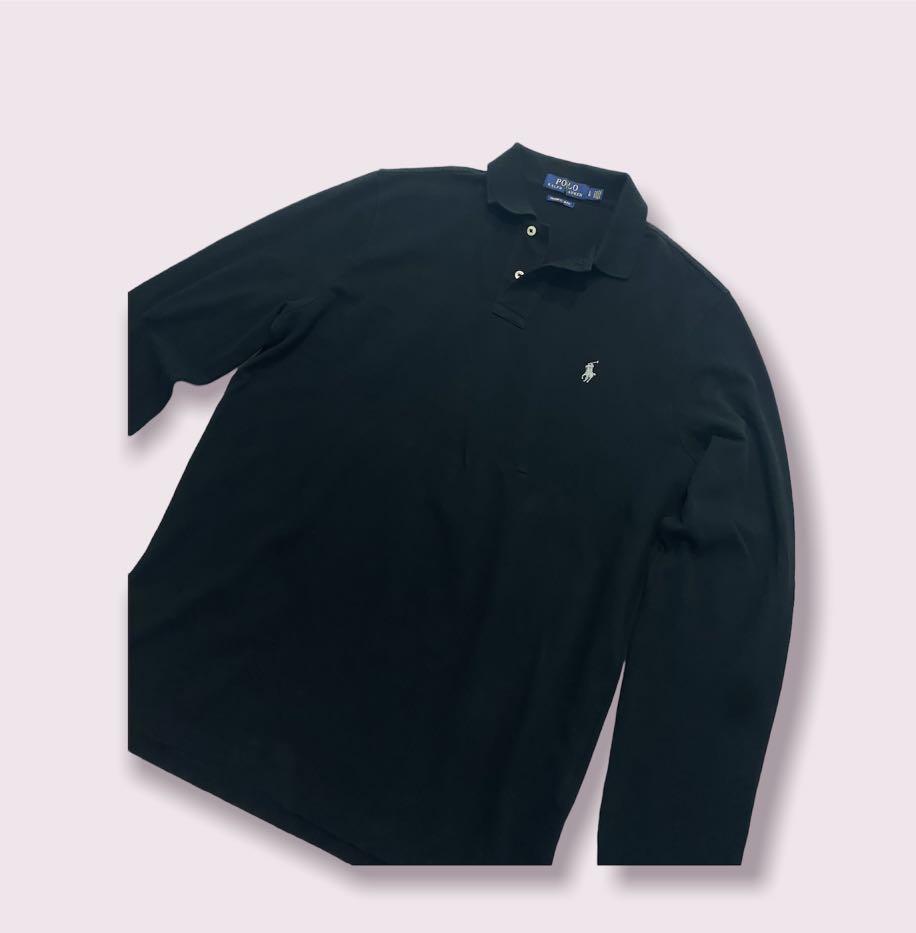 Vintage Ralph Lauren navy grey Polo long sleeve top