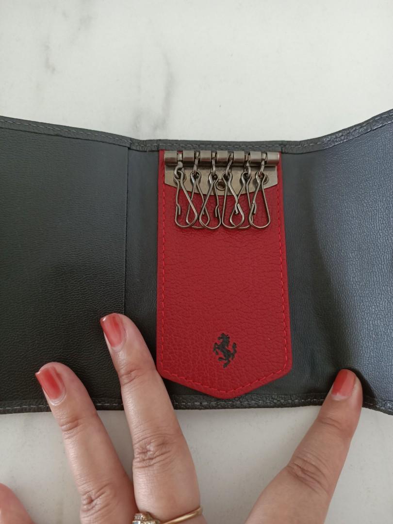 Vintage rare Ferrari leather key pouch card holder, Luxury, Accessories