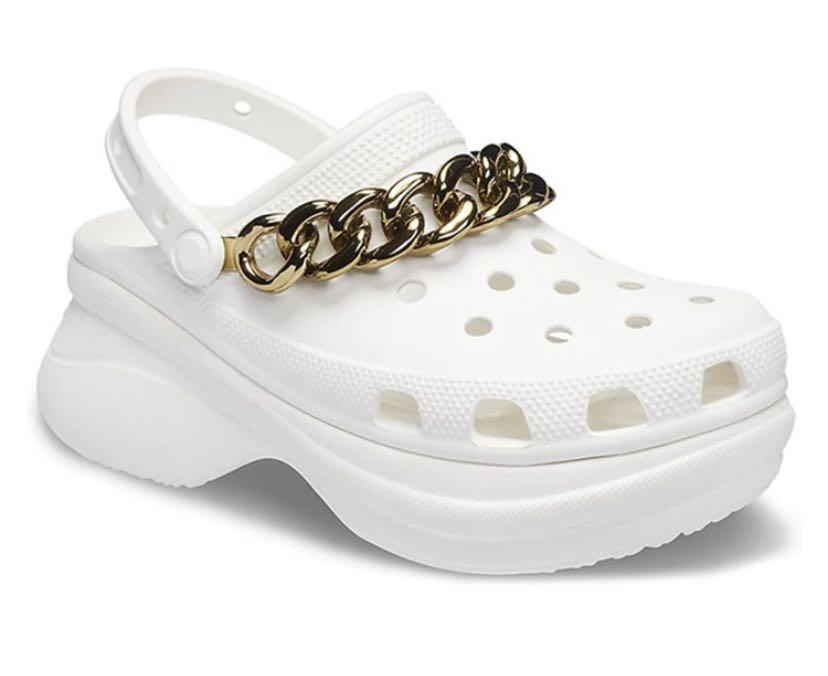 Crocs discount gold chain