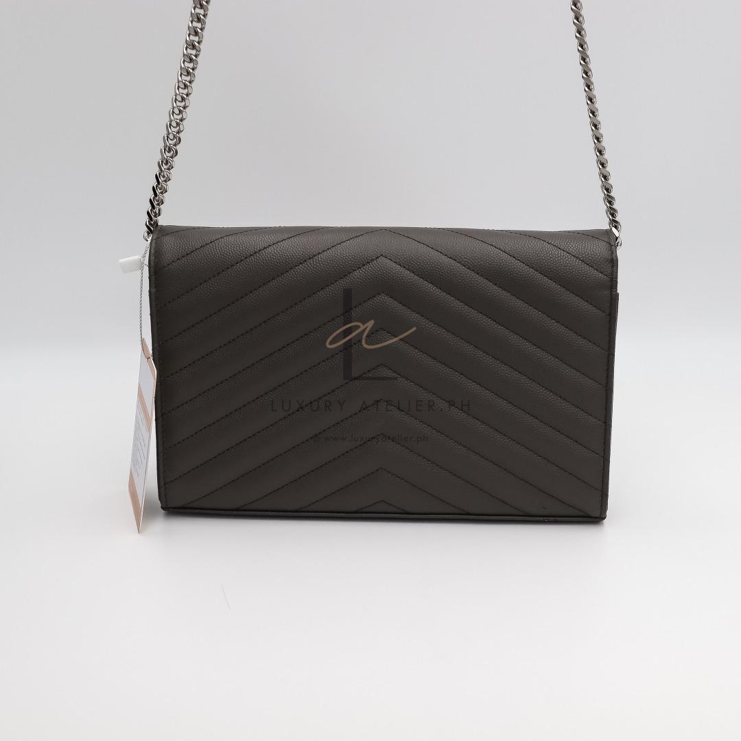YSL Envelope WOC Gray, Luxury, Bags & Wallets on Carousell
