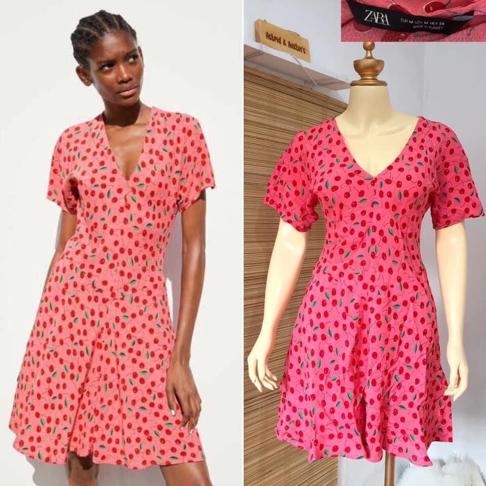 Zara cheap cherry dress