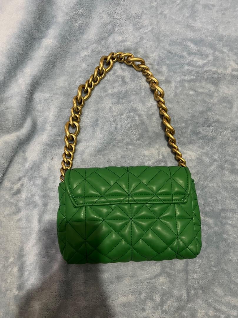 Green chain bag zara clearance